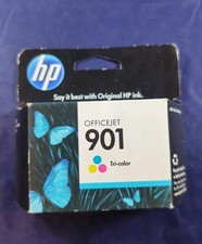 HP 901 CC656AN Option 140 Tri-Color Ink Cartridge Genuine Sealed NEW picture
