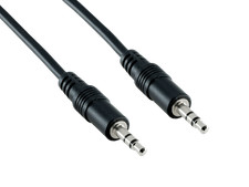 1ft 3.5mm Male to Male Stereo Audio AUX Cable, Black picture