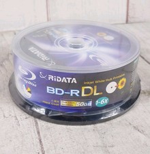 25 Pack Ridata Blu-ray PRINTABLE DISC BD-R DL Dual Layer 6X 50GB White Inkjet picture