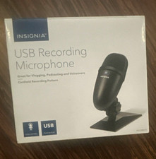 Insignia NS-CBM19 USB Recording Microphone Cardioid Mute Button Black picture