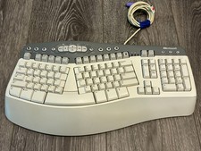 Microsoft Natural MultiMedia Keyboard 1.0A RT9470 Ergonomic PS/2 Tested picture