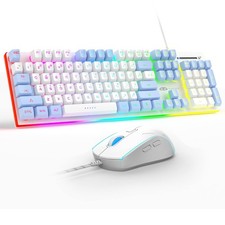 MageGee GT838 Gaming Keyboard and Mouse Combo, 104 Keys RGB Backlit Quiet Wir... picture