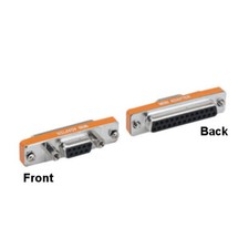 [10X] DB9 Female to DB25 Female AT Modem Mini Adapter Low Profile Shielded RS232 picture