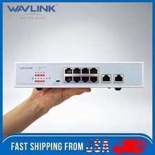 WAVLINK 10-Port Full Gigabit Switch 8xPoE+ Unmanaged Network Switch VLAN Default picture