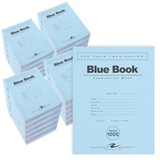 Exam Books 8.5 x 7 Blue 6 Sheets 12 Pages 1000 Pack 77511cs2 ROARING SPRING picture