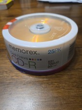 Memorex Cool Colors CD-R, 25 Pack, 52X 700 MB 80 Min, *NEW & SEALED* picture
