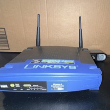 Linksys WRT54GS V7 Wireless-G Router SpeedBooster 54Mbps 4 LAN Ports Blue/Black picture