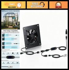 80mm Temperature Controlled Fan - USB 5V/DC 12V, IPX5 Waterproof, 10-Speed, Quie picture