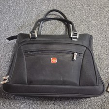 Swiss Gear By Wenger Black Nylon Laptop Briefcase Gently used. picture