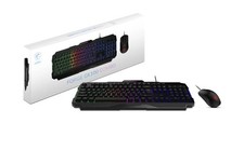 MSI FORGE GK100 COMBO Wired USB Illuminated Keyboard & 6400 DPI Mouse Black picture