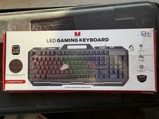 Monster Gaming Keyboard RGB Backlit Multicolor Metal Plug & Play QWERTY picture