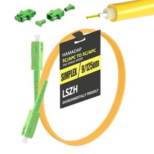 Fiber Optic Internet Cable 65ft SC/APC Single Mode Patch Jumper Replacement picture