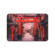 Desk Mat Mouse Pad | Cherry Blossom Torii Gate  picture