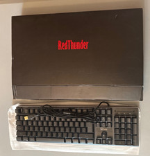 RedThunder Gaming Keyboard Wired RGB Backlit Full Size Mechanical Feel Open Box picture