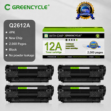 4 PACK Q2612A Toner Compatible with HP 12A LaserJet 1012 1010 1018 1020 3030 lo picture