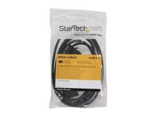 Lot of Qty 10 Startech SCNM9FM2MBK New DB9F DB9M Null Modem Cables, 6.6ft, Black picture