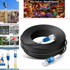 100ft 30m OS2 Single Mode LC to LC Armored Fiber Optic Cable 5mm TPU Outdoor picture