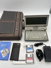 Vintage IBM PC Convertible 5140 Laptop Working Case Manuals Modem Disks USA picture