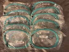 LOT OF 10 - Anixter 6M 20FT LC to SC Duplex Multimode Fiber Optic Optical Cables picture