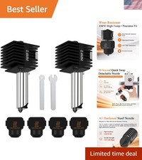 2 Pack 0.4mm A1 Mini/A1/A2L Hotend Kit Hardened Steel Nozzle for Bambu Lab picture