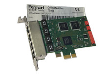 Ferrari OfficeMaster Gate QuadE1 PCIe ISDN PRI Card 4x E1 Fax VoIP Tested picture