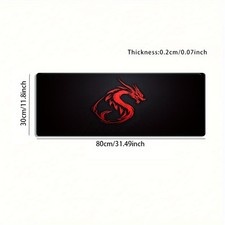 1 Large-sized Esports Gaming Mouse Pad with a Dynamic Red and Black Dragon-sha picture