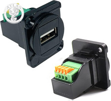 PENGLIN 2PCS USB2.0 Panel Mount Terminal Connector,Usb 2.0 Type a Female to 4 Pi picture