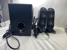 Logitech X-230 Computer With 2  Speakers With Subwoofer OEM S-01234 Tested picture