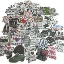 100PCS TAP DANCE STICKERS Dance Stickers for Water Bottles Laptop Car picture