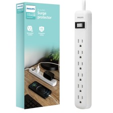 PHILIPS Power Strip Surge Protector 6 Outlets 2 ft Cord SPP3063WP/37 picture