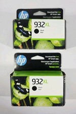 2x Genuine HP 932XL Black Ink Cartridges for HP Exp: 01/2025  Sealed  picture