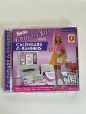 Barbie Print and Play Calendars and Banners CD Rom Vintage NEW Windows PC Ed picture