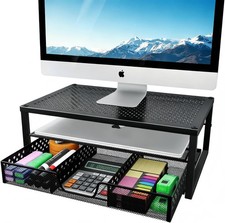 Simple Trending Monitor Stand Riser with Drawer, Laptop Stand for Desk picture