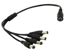 1 to 4 Way DC Power Splitter Adapter Cable Cord 4 CCTV Security Camera Cameras picture