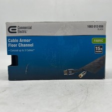 Commercial Electric 15 ft. Fabric Floor Cord Protector in Black picture