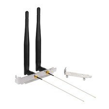 2Pcs Dual Band WiFi Antenna RP-SMA to U.FL 20cm Cable PCIe Slot Bracket picture
