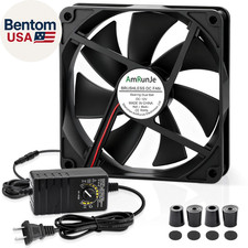 140Mm X 25Mm Computer Fan with AC Plug 12V Dc 110V – 240V Variable Speed Dual Ba picture