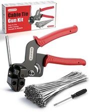112-Piece Cable Tie Gun Kit, 11.8 Inch 304 Stainless Steel Zip Ties picture