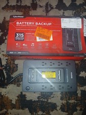 CyberPower 650VA 8-Outlet Uninterruptible Power Supply ,No Battery, WORKING picture