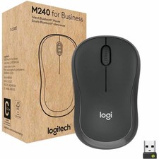 Logitech M240 Silent Wireless Ambidextrous Mouse Graphite with Batteries picture