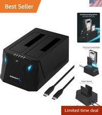 Dual-Bay USB-C Hard Drive Docking Station & Cloner EC-CH2B picture