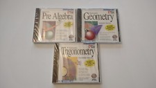 Multimedia Pre Algebra, Geometry,  Trigonometry PC, 1995, Pro One New/Sealed picture