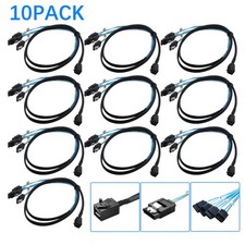 10PCS Mini SAS SFF-8643 To 4 SATA 7pin Hard Disk 6Gbps Data Server Raid Cable 1M picture