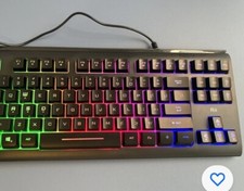 Rii Mixed Color LED Backlit Multimedia Gaming Keyboard RK104 New Open Box picture