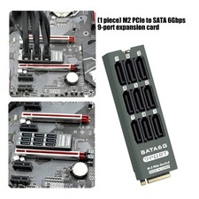 Metal M.2 PCIe To SATA3.0 6Gbps 9 Port Adapters For Multiple Device Connection picture