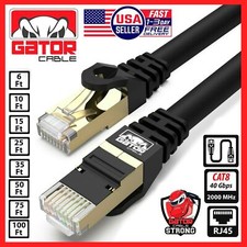 Cat 8 Ethernet Cable 40Gbps RJ45 LAN Patch Cord Gold Plated High Speed Lot picture