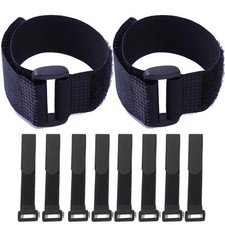 10 Pack Reusable Fastening Nylon Strap Adjustable Cinch Straps w/ Buckle, 1
