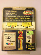 New Pro Image Inkjet Cartridges 2 pack Tricolor Black EC0257C for Epson RARE picture