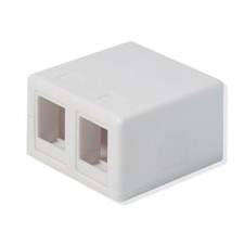 Logico SMB202 2Port Double Hole Keystone Jack Cat5e/Cat6 White - (10 Pack) picture