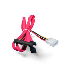 2.1ft SAS 29 Pin 2X7 SATA Cable - Red picture